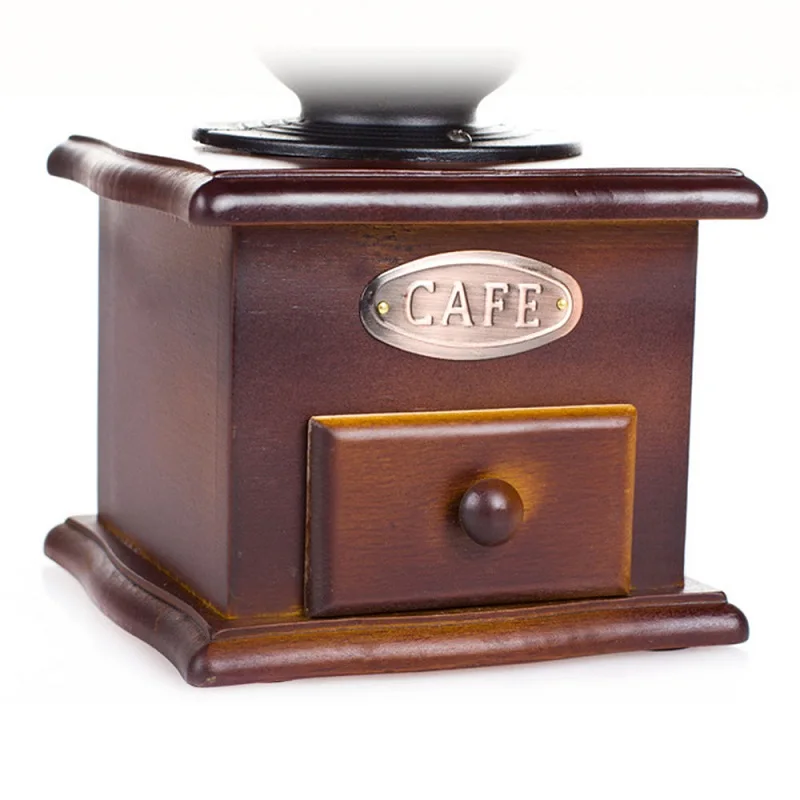 Retro Manual Coffee Grinder Great Gift Wooden Coffee Grinder Roller
