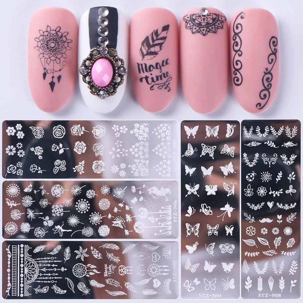 

Nail Stamping Plates Template Multi-styles Nail Stamping Plates Nail Art Stamp Template Stencil