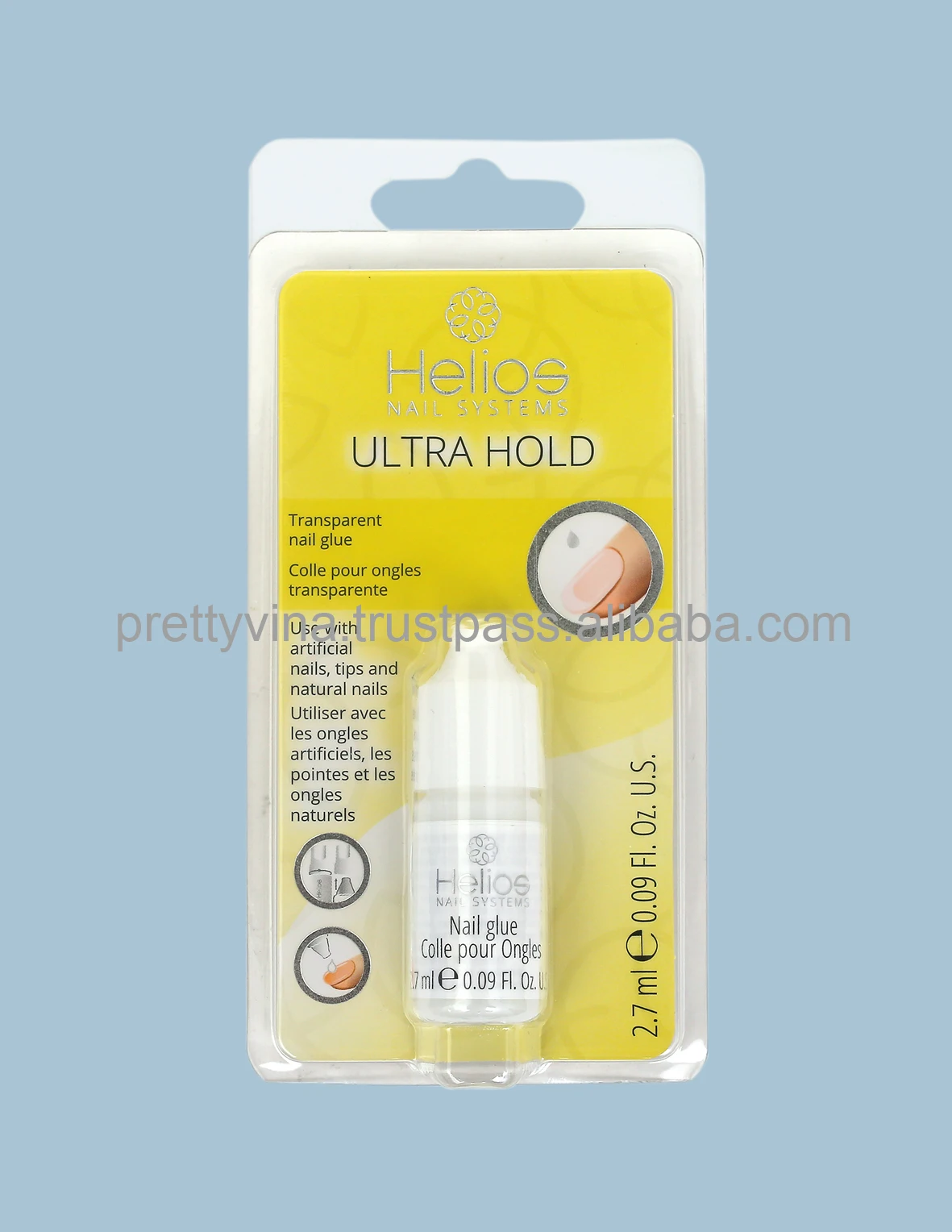 
High quality artificial nail tips glue 3g round bottle clear false nail adhesive from Japan 