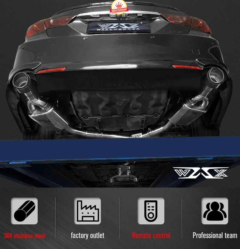 Cat-back Exhaust Muffler Pipe Electronic Valve Performance Exhaust Manifolds Catback Exhaust System For Toyota MARK X 2004-2016