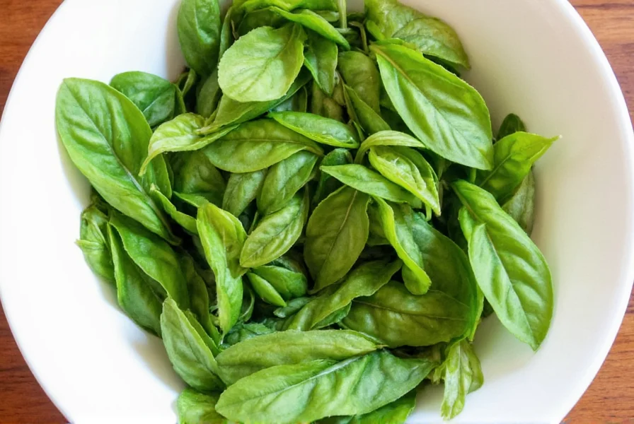 Pasta with basil