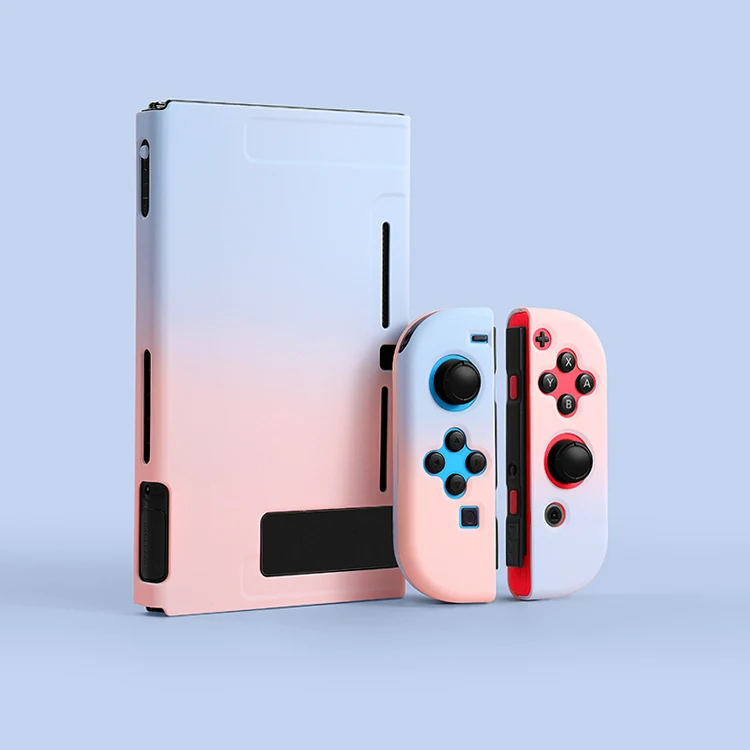 

Split Design Case For Switch, Laudtec Gradient Color Slim Hard PC Rubber Cover Case For Nintendo Switch Joy Con Controllers//, Blue, green, pink, gradient blue+pink, gradient purple+green