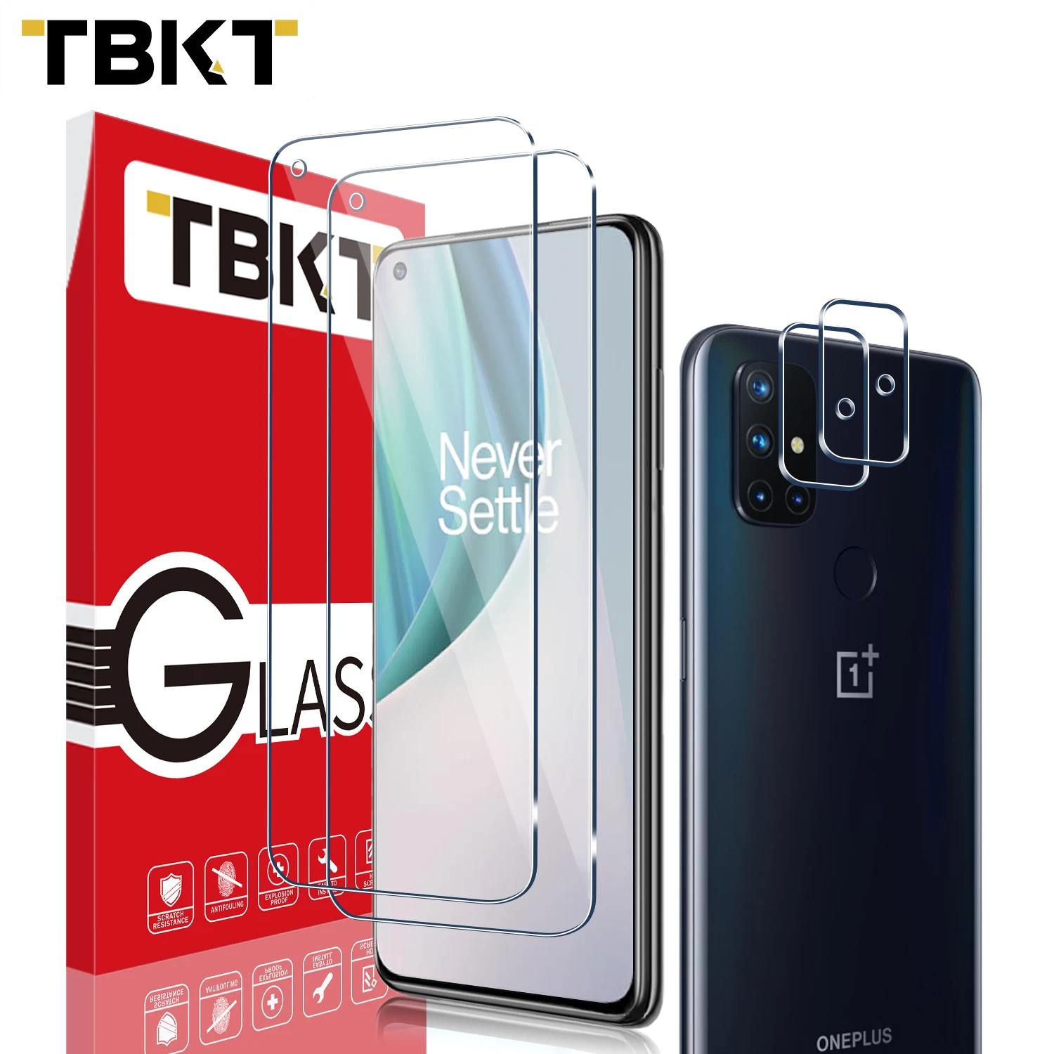 

2021 Wholesale Compatible with OnePlus Nord CE 5G Tempered Glass + Camera Lens Protector With Easy Installation HD Clea