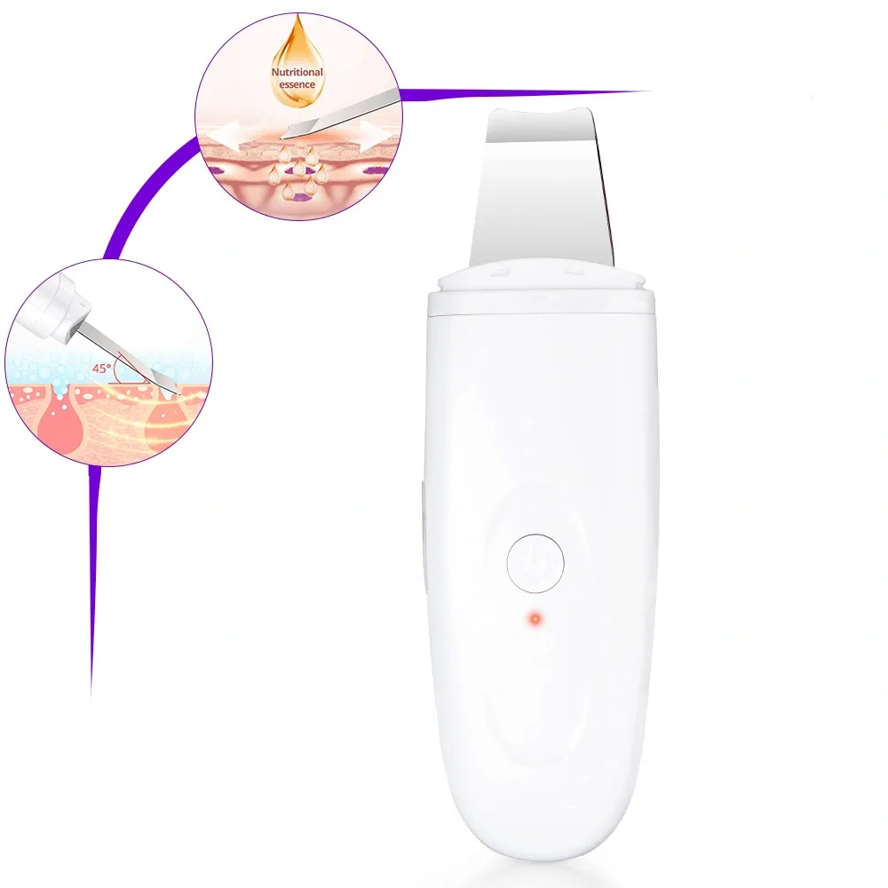 

MYCHWAY Ebay hot sale Portable Professional Handheld Skin Scrubber Sound Wave Ion Device Lifting Tightening Beauty Device