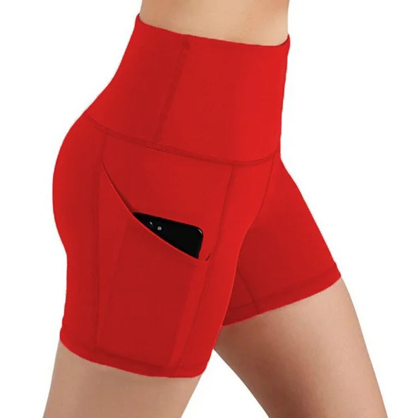 

High Quality Fashion Seamless Man High Waist Yoga Booty Shorts with side pocket, 7 colors