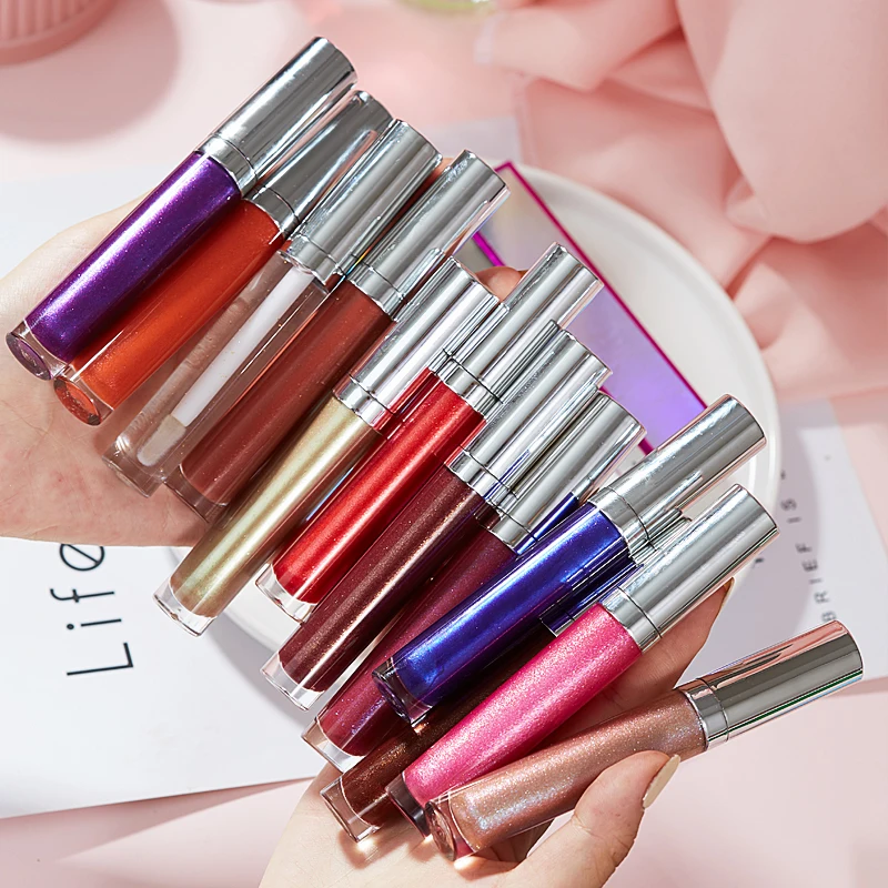 

Wholesale Private Label Super Shiny Pink Nude Clear Liquid Vegan Glossy Lipgloss