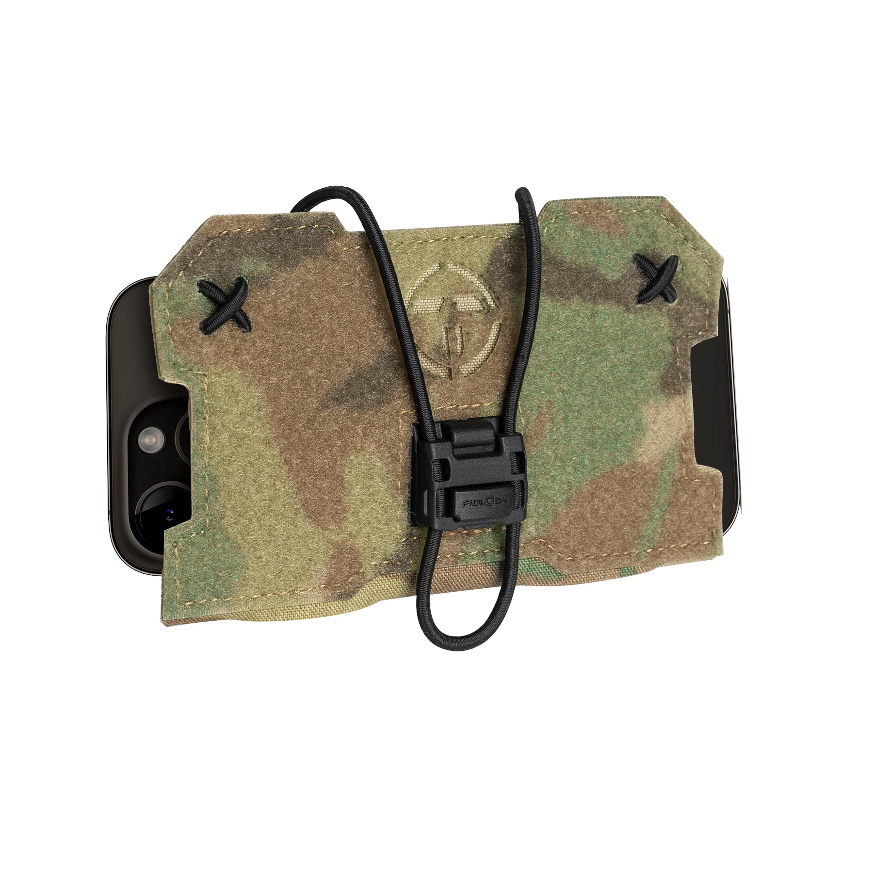 

TOPTACPRO Magnetic Buckle Quick-Release Cordura Tactical Phone Pouch MOLLE Camo Portable Cell Phone Carrier Holder