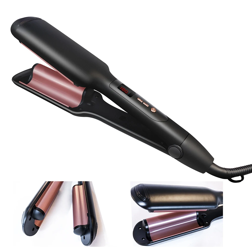 

Private Label Mini USB Auto Cordless Rotating Magic Hair Curling Iron Wireless Electric Rechargeable automatic curling iron, Black / gold