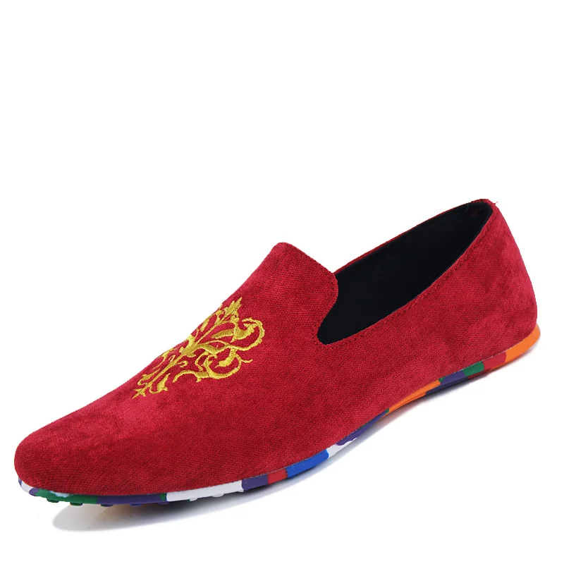 

Men'S Flats Hombres Velvet Loafers Men's Slip on Shoes