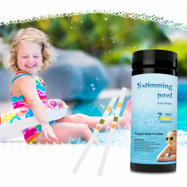 

Swimming pool chemical water test strips 7 level chlorine test strips