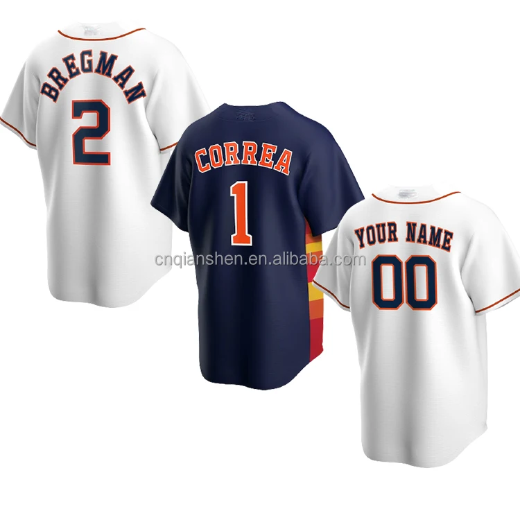 

Customize Embroidery Baseball Houston Astro S 1 CORREA 2 BREGMAN 27 ALTUVE Clothing Men Sports Shirts