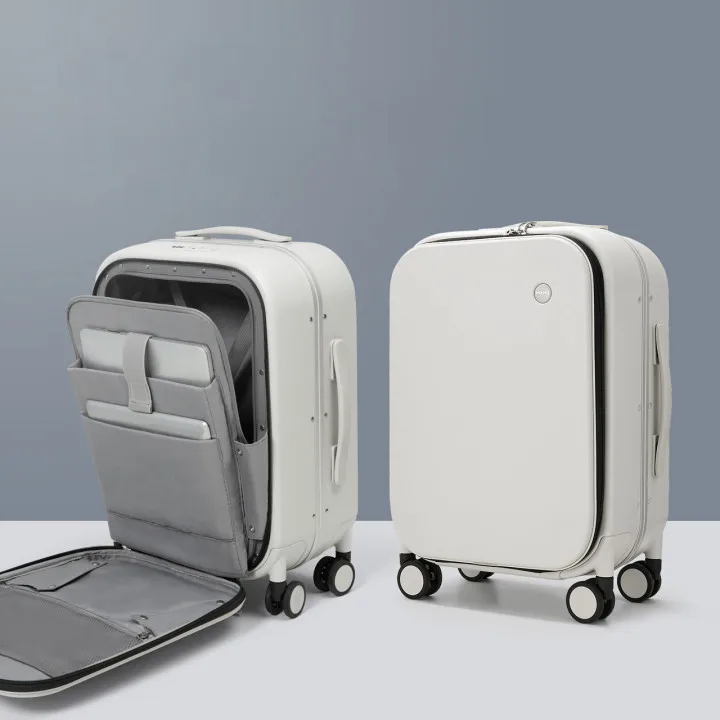 

MIXI new fashion lightweight pc luggage trolley suitcase 18 20 inch aluminum frame travel luggage with laptop bag, Customized