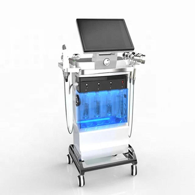 

Factory price 9 in one hydrodermabrasion water peel facial machine oxygen jet for sale, White