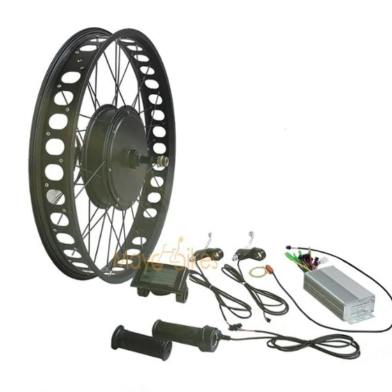 

26'' x 4.0 48v 1500w electric snow fat tire rear wheel e bike conversion kit