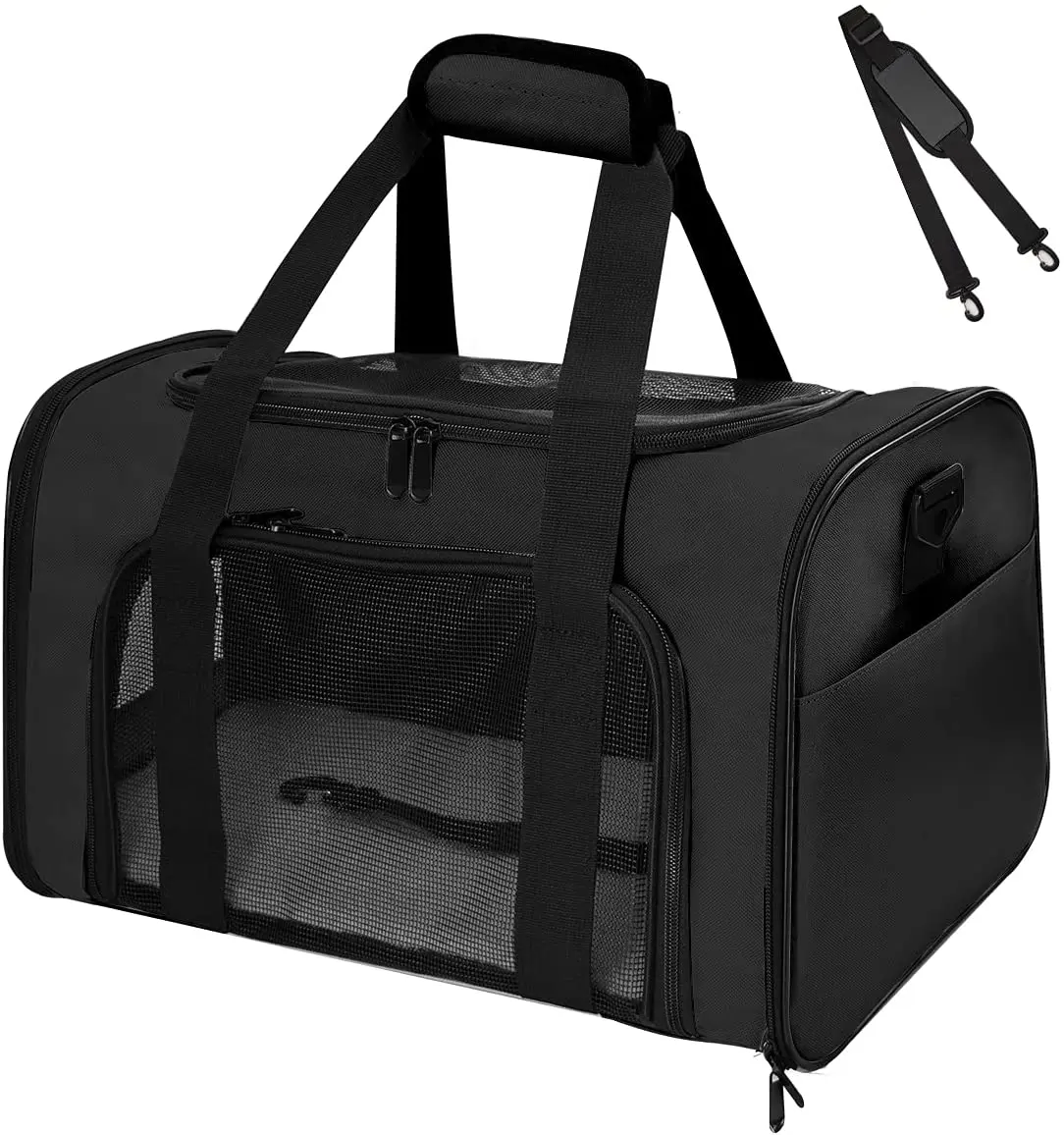 

Travel Breathable Cat Dog Pet Bag Carrier Luggage Carry Bag Pet Carrier, Black