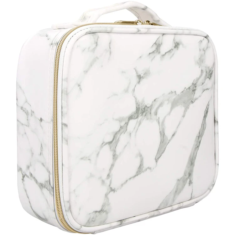 

large capacity marble hard cosmetic bags case makeup box for professional artists