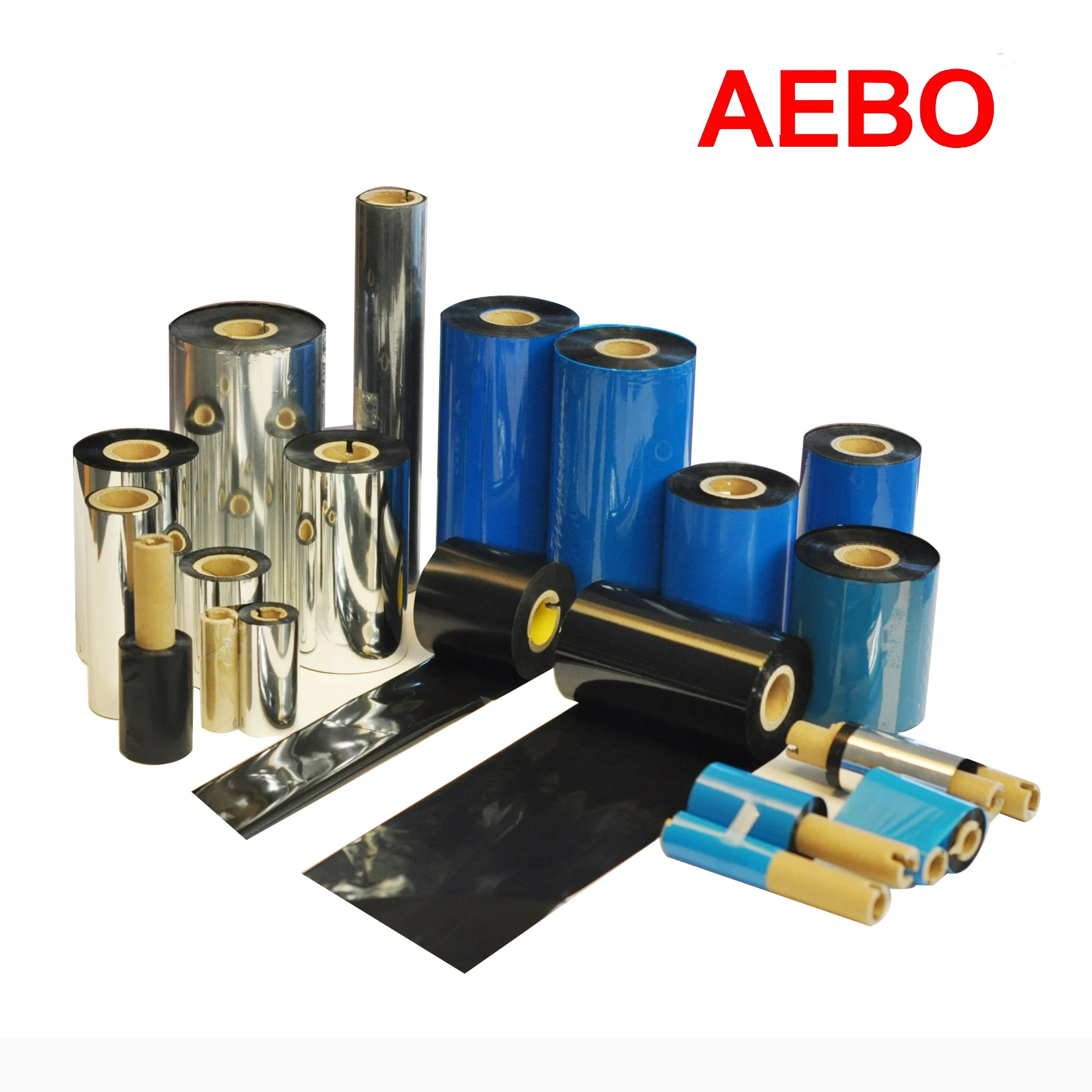 
AEBO Wax/Resin Thermal Transfer Label Barcode Printer Ribbon Ink Outside 110mm*360m 