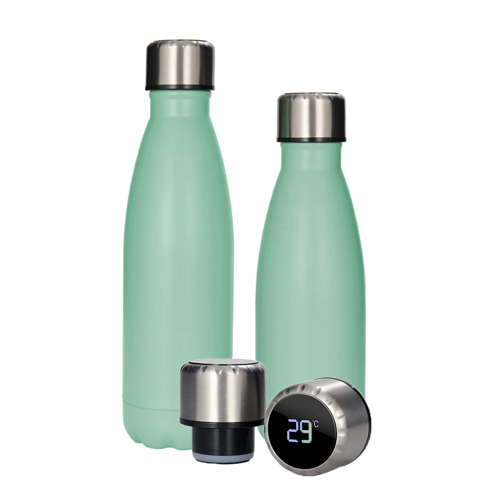 

350 Ml Sport Smart Drink Double Wall Stainless Steel Cola Water Bottle With Led Temperature Display, Customized