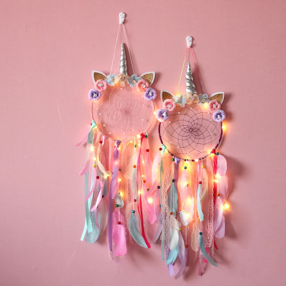 

Unicorn Dream Catcher Kawaii Room Decor DreamCatchers Home Decor Wall Hanging for Girls Kids Girl Bedroom Decoration Gift