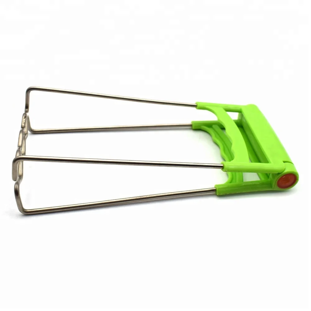 

New Style Stainless Steel Anti-hot Bowl/Dish Claw Clip Bowl Device, Green