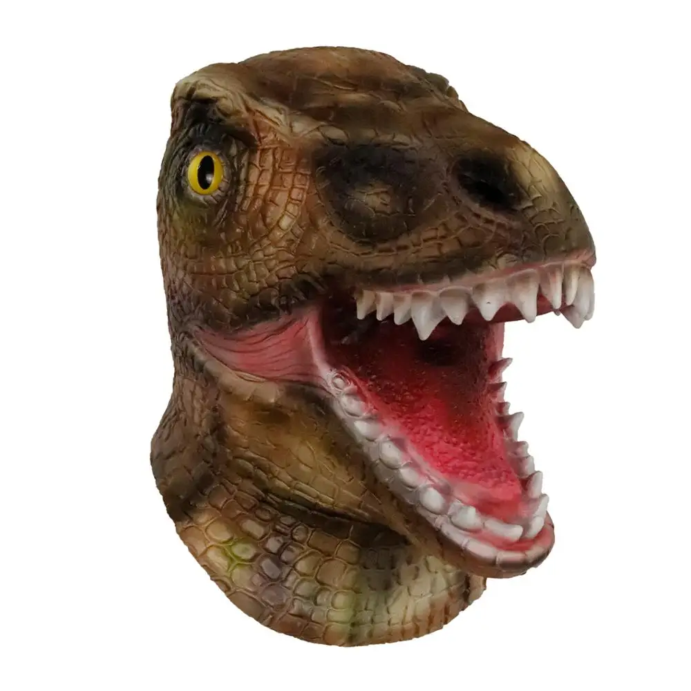 
Molezu Made in China Horrible Halloween Carnivorous Tyrannosaurus Dinosaur Latex Rubber Fire Dragon Mask for Carnival Party 