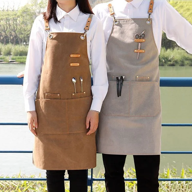 

Heavy Duty Customized Cotton Canvas Kitchen Carpenter Baker BBQ Tool Apron, Choose or customize