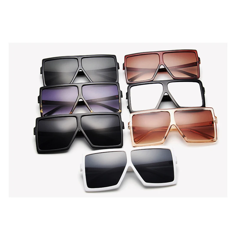 

Square Big Frame Sun Glasses Women Sun Shades Eyewear 2021 Trendy Fashion Milky Color Oversize Sunglasses, Custom color