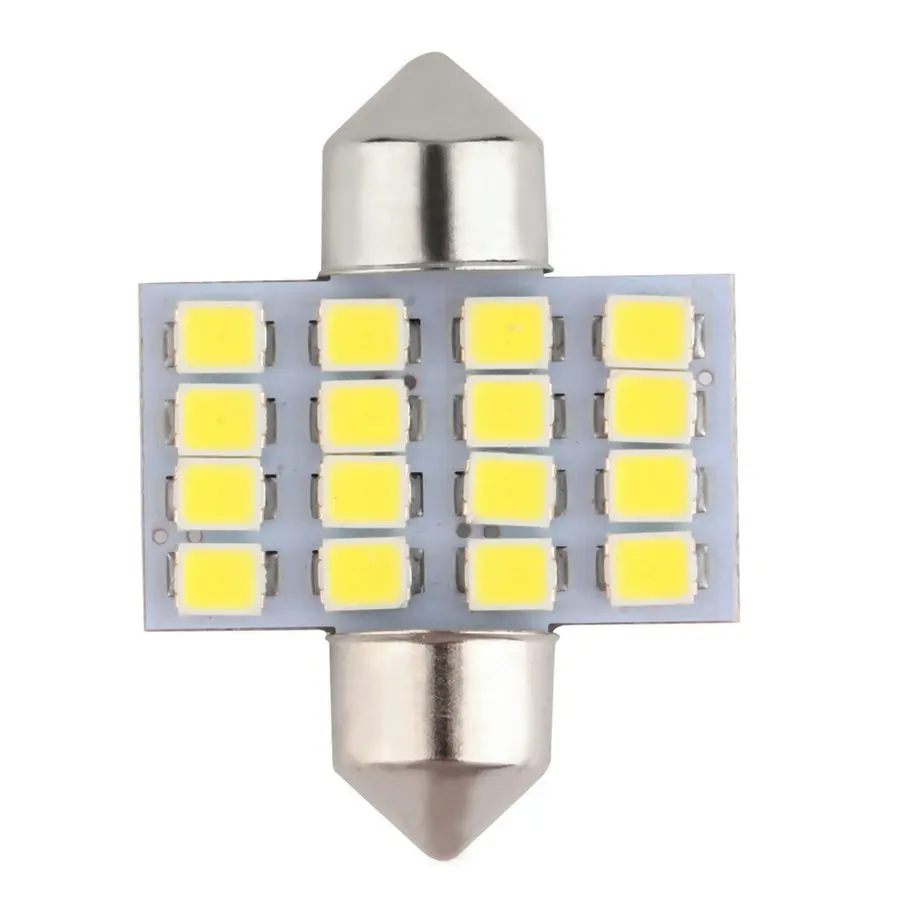 

New Super White 31mm Festoon 16 SMD 1210 Car Led Auto Interior Dome Door Light Lamp Bulb Pathway lighting 12V Work Lamp hot sale