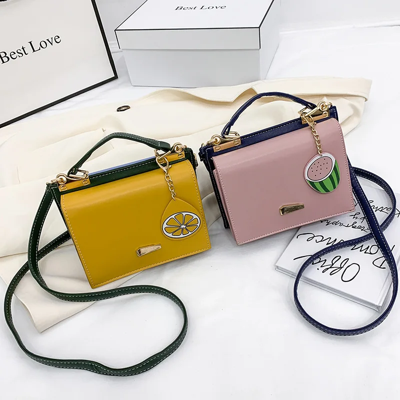 

New fashion female bag trendy PU bag simple watermelon pendant luxury handbags for women famous brands