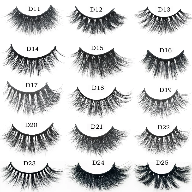 

Flash Girl D Series 15 Style Good Quality 3D 100% Handmade Real Mink Lashes Natural Soft and Comfortable Fake Eyelashes