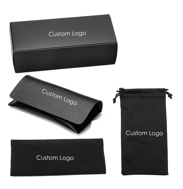 

Lmamba Sunglasses Packaging Set Custom Logo PU Leather Case Cheap Factory Spectacles Box Eyewear Case, 3 colors