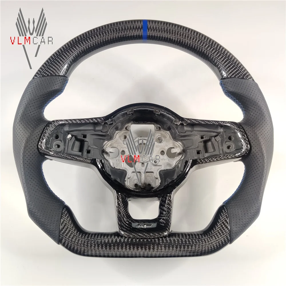 

Private custom carbon fiber steering wheel for VW/golf 7/mk7/gti/ for all car models, Black