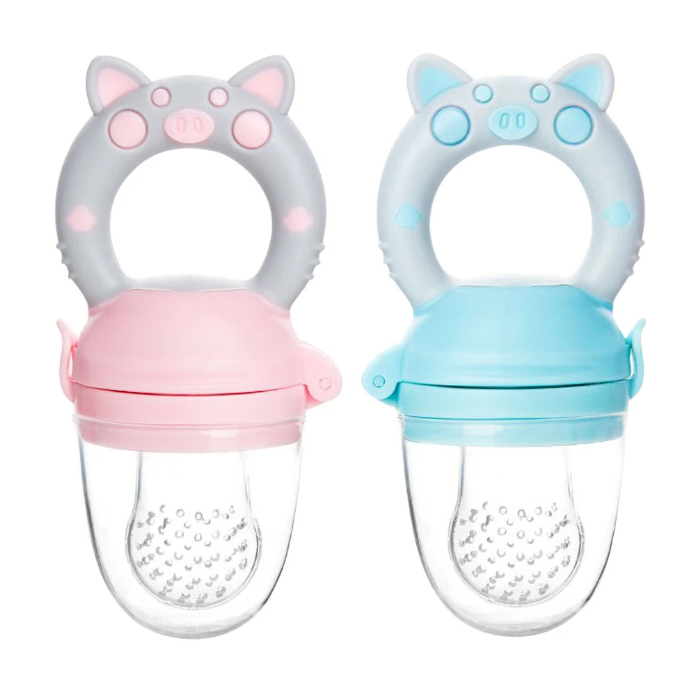 

Hot Sale New Products 2021 Newborn Cute Food Biting Baby Pacifier Baby Fruit Vegetable Feeder, Silicone baby fruit feeder