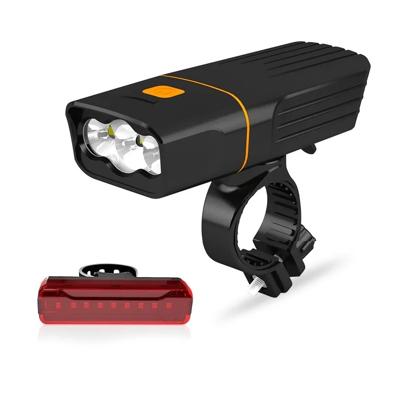 

1000lm USB rechargeable front and back 3*xml led bike light set