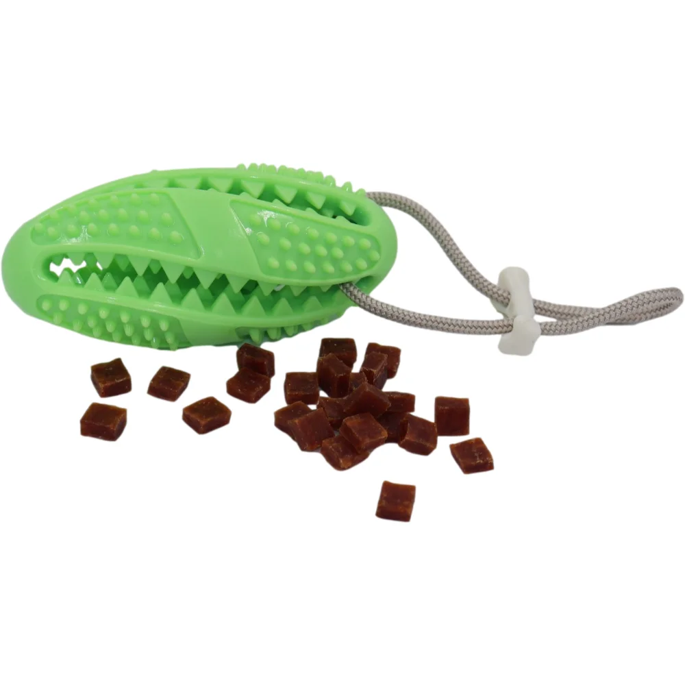 

Wholesale soft chew material, bite-resistant and wear-resistant chew toy cone ball