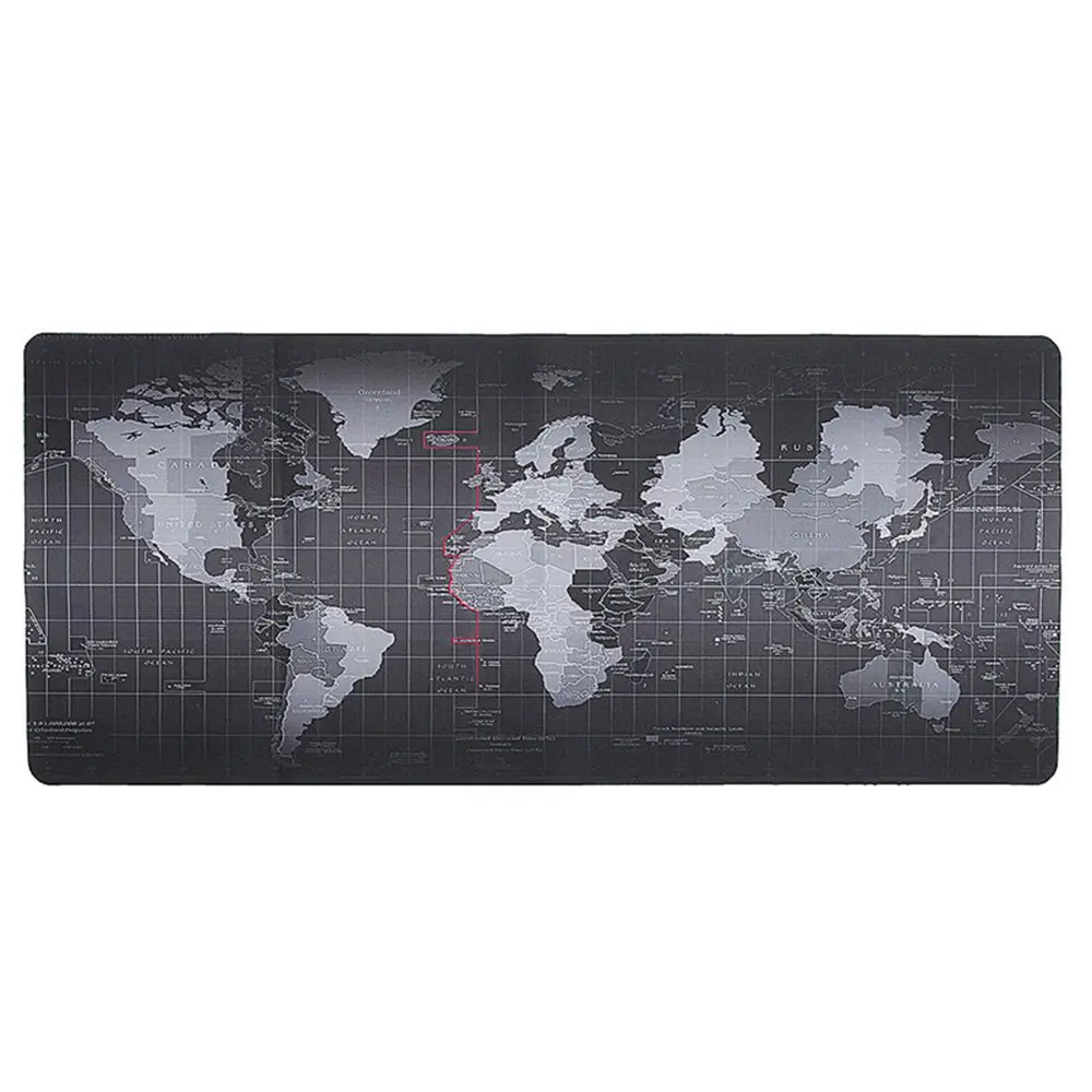 

30*70cm World Map Silicone Large Mousepad Rubber with Locking Edge Gaming Mouse Mat Keyboard Pad For Laptop PC Gamer