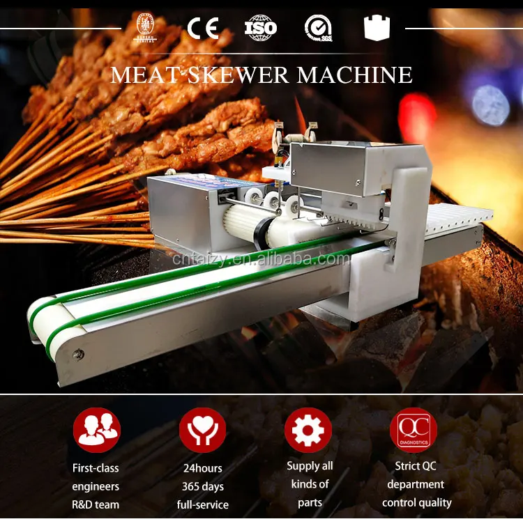 china kebab doner skewer wearing making machine mutton meat skewer machine