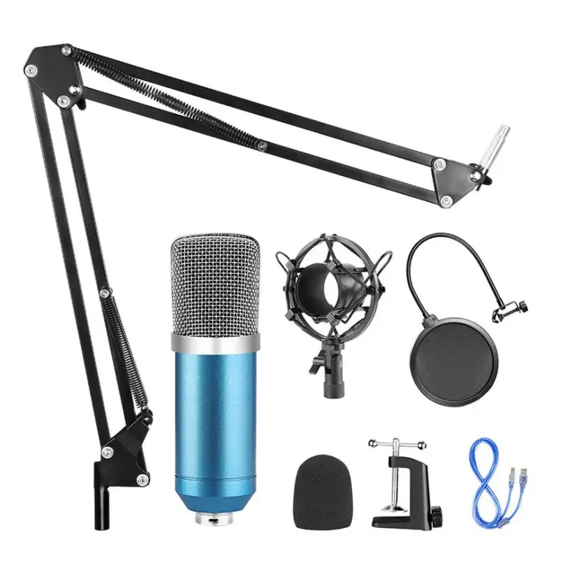 

GAM-800B Podcast Microphone 192KHZ/24BIT USB Condenser Cardioid PC Mic with Professional Sound Chipset for Gaming Streaming, Blue color