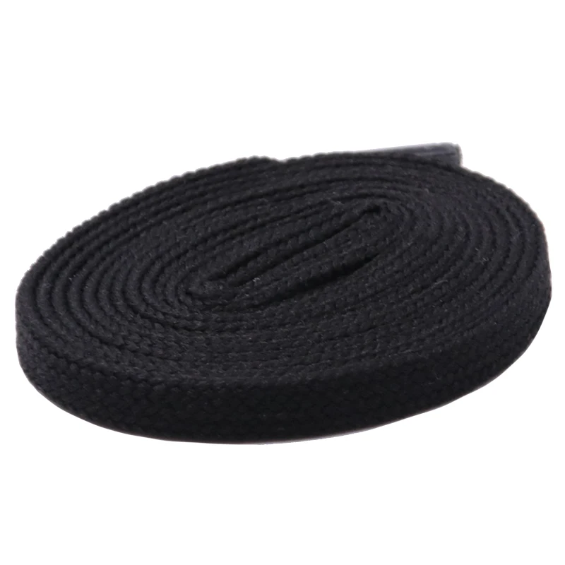 

Weiou 0.6cm width white and black flat polyester shoelaces support length customized, Any based pantone color+grey 3m