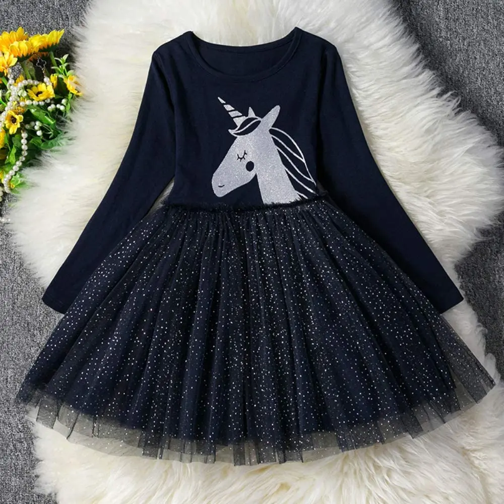 

Toddler Girl Multilayer Ruffled Long Sleeve Tutu Party Dresses