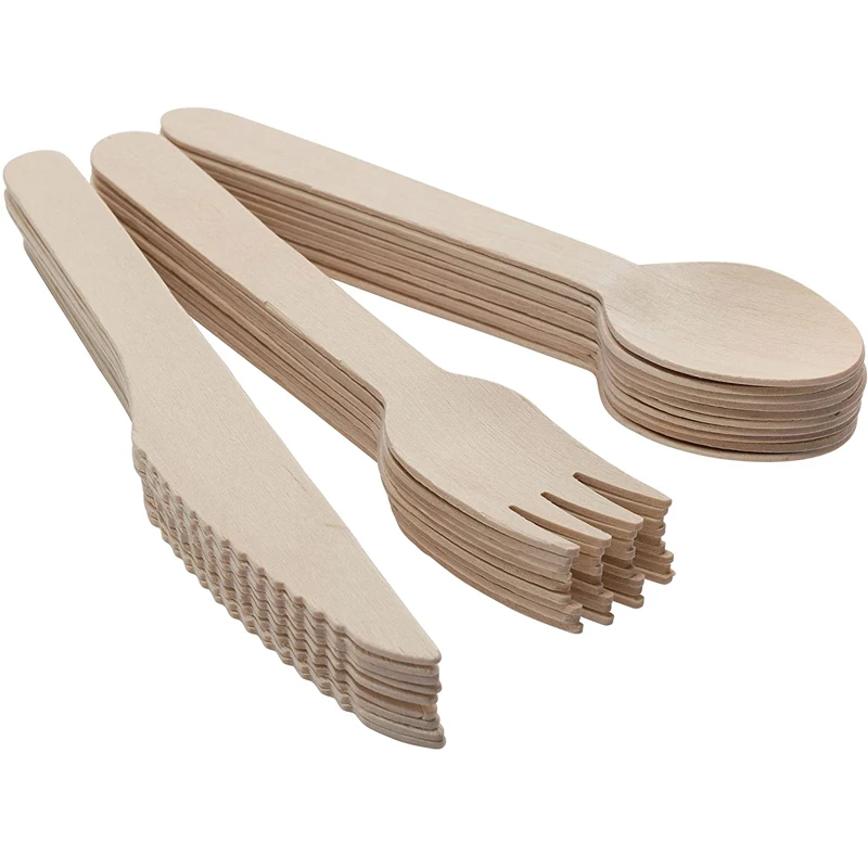 

Kitchen utensil plastic bag disposable wooden cutlery for baby, Natural wood color or customized