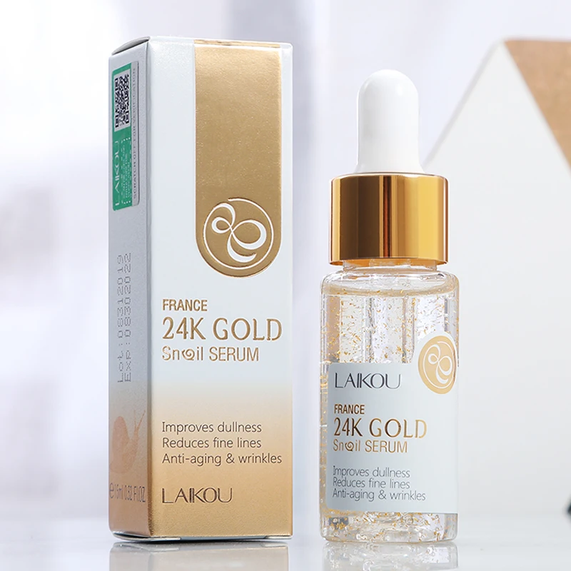 

LAIKOU France 24k gold serum snail essence suero de oro anti aging wrinkles esencia