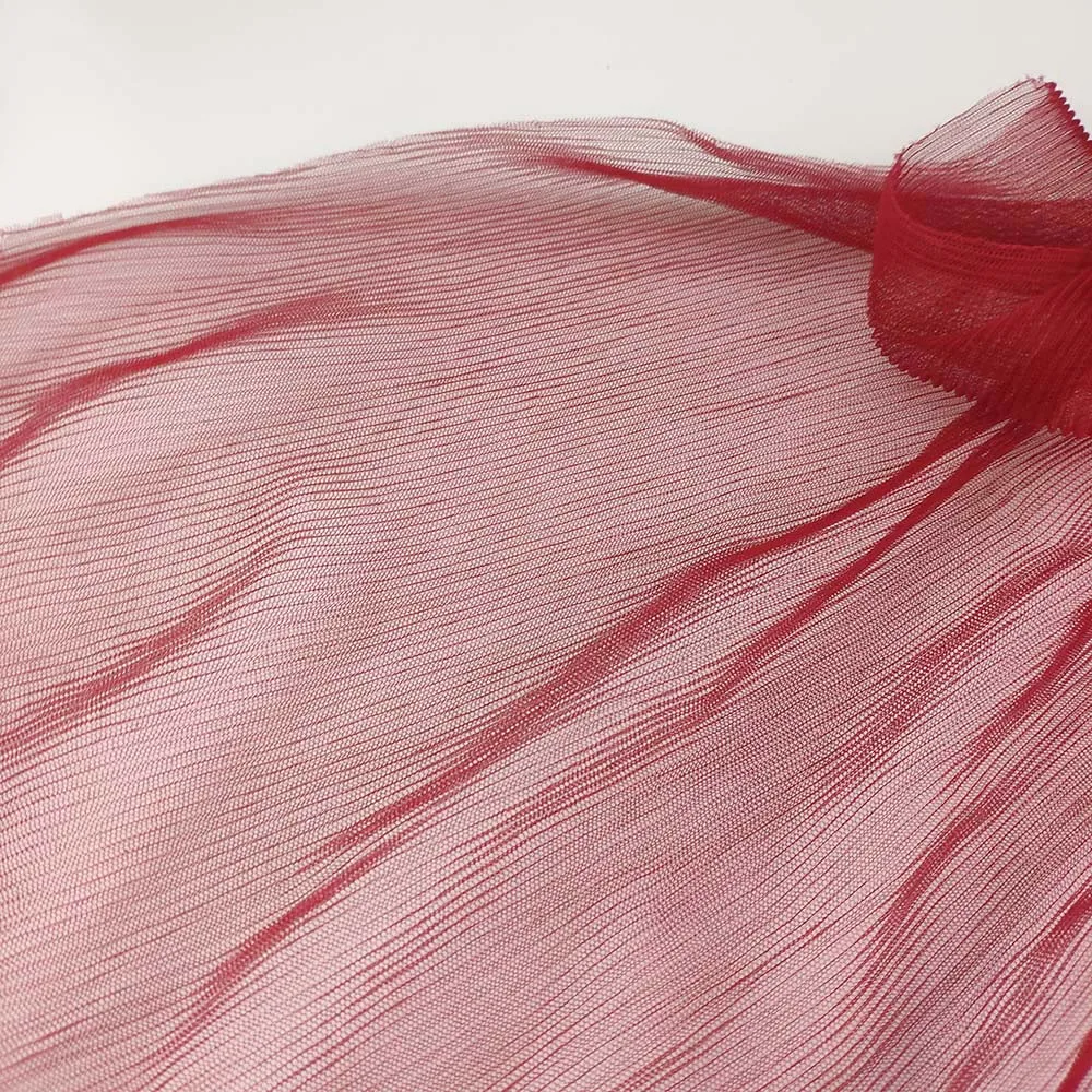 
Pleated 20D nylon mesh tulle fabric for dress 
