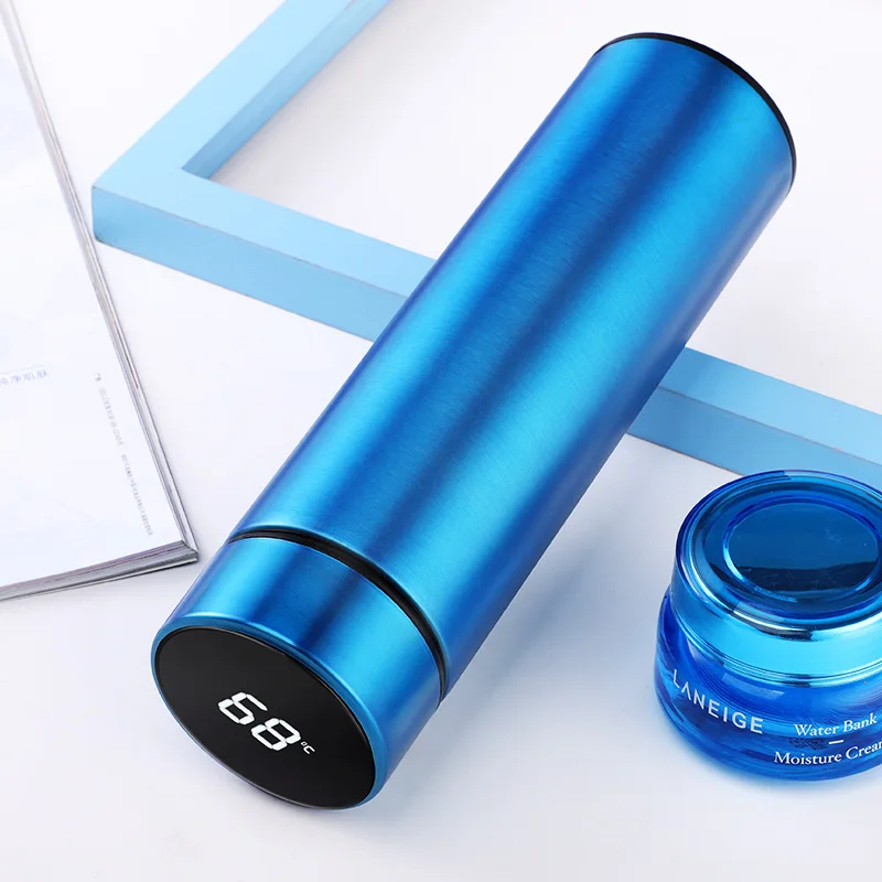 

304 Stainless Steel Vacuum Kettle cup 304 LED Water Thermal Bottle Touch Temperature Display Smart Cup 500ml, Customized color