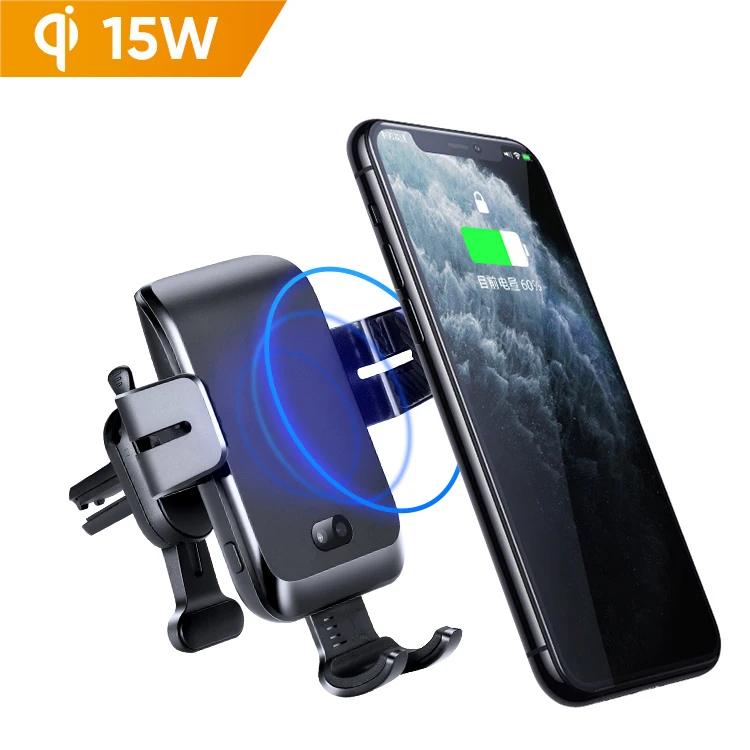 
15W ce rohs fcc qi chargeur sans fil professional manufacture phone holder IR Sensor fantasy unique premium car wireless charger 