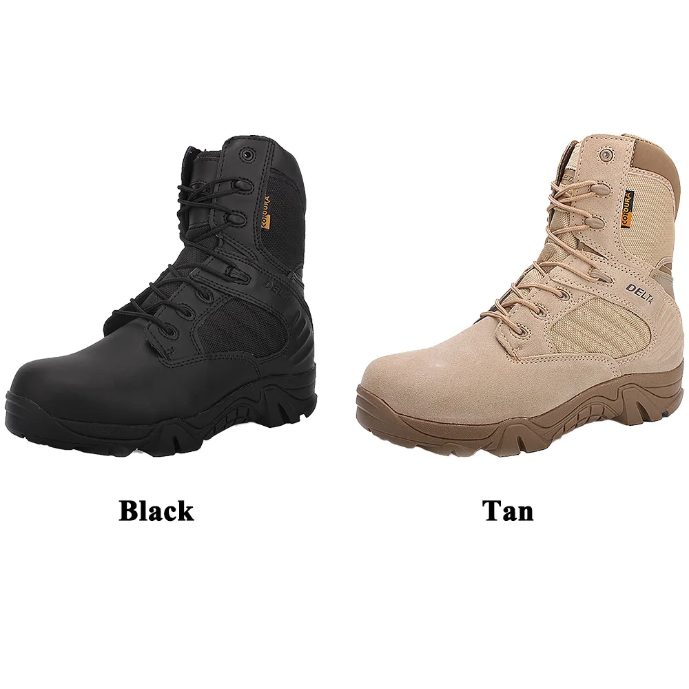 
2020 new function factory cheap price leather tactical military combat army ankle boots hiking shoes for men 