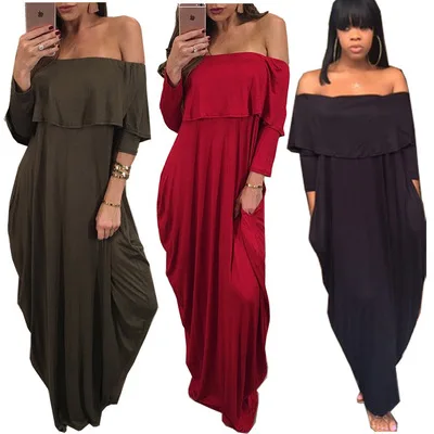 

New summer 2021 hot seller women's fashion long plus-size black dress