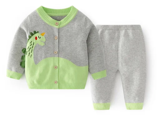 

Autumn and winter new pure cotton baby suit children's split suit two-piece 0-1-year-old baby suit