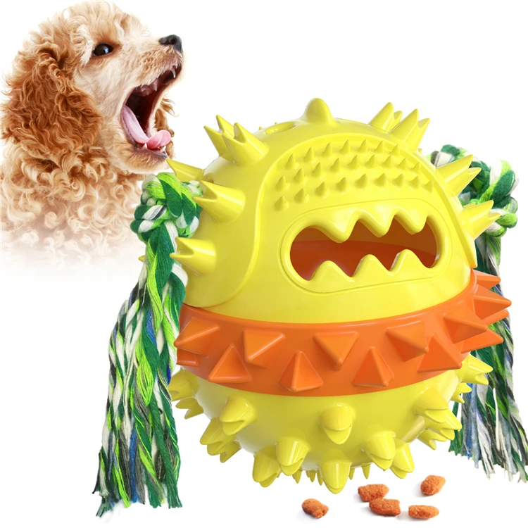 

Pet Dogs Ball Toy Floating on Water Leak Molar Sticks Sounding Dog Toys