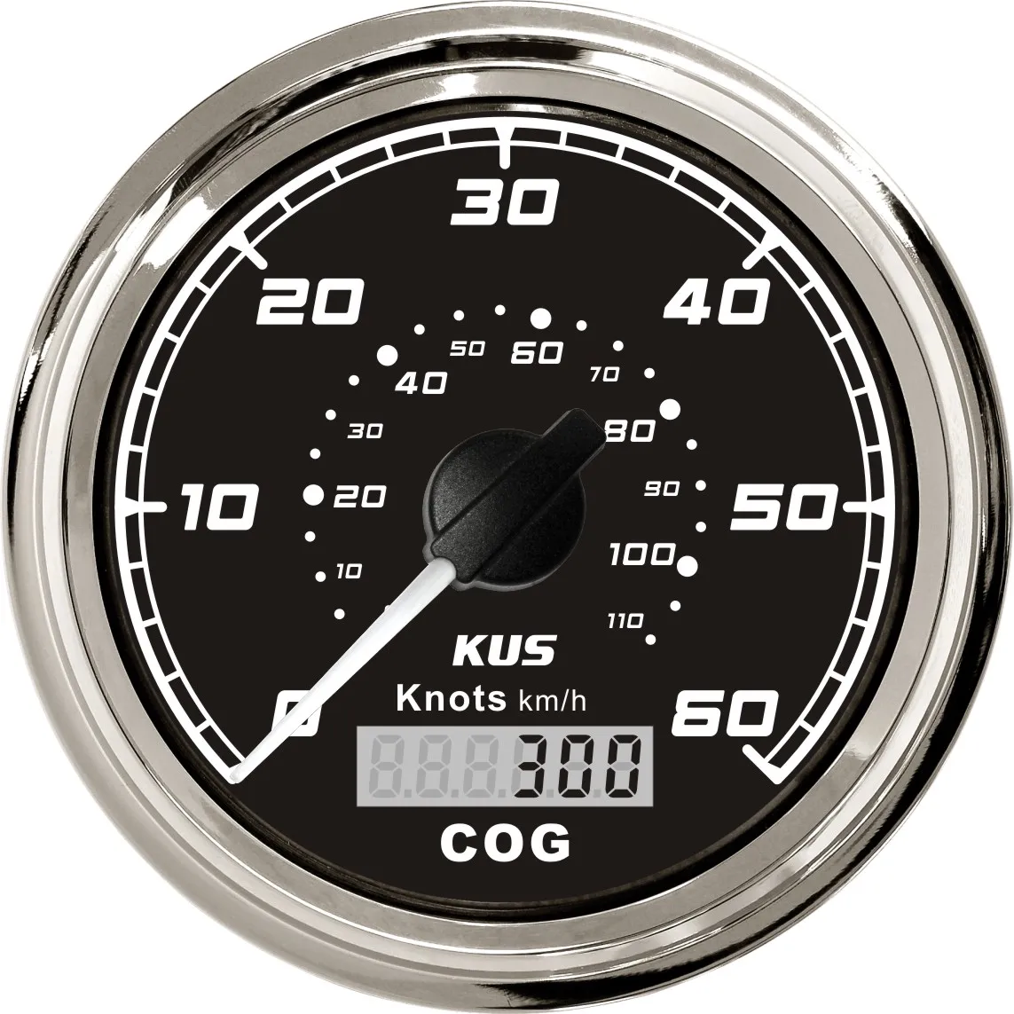 

KUS 85mm Marine GPS Speedometer Odometer Gauge 0-60Knots With Backlight 9-32V